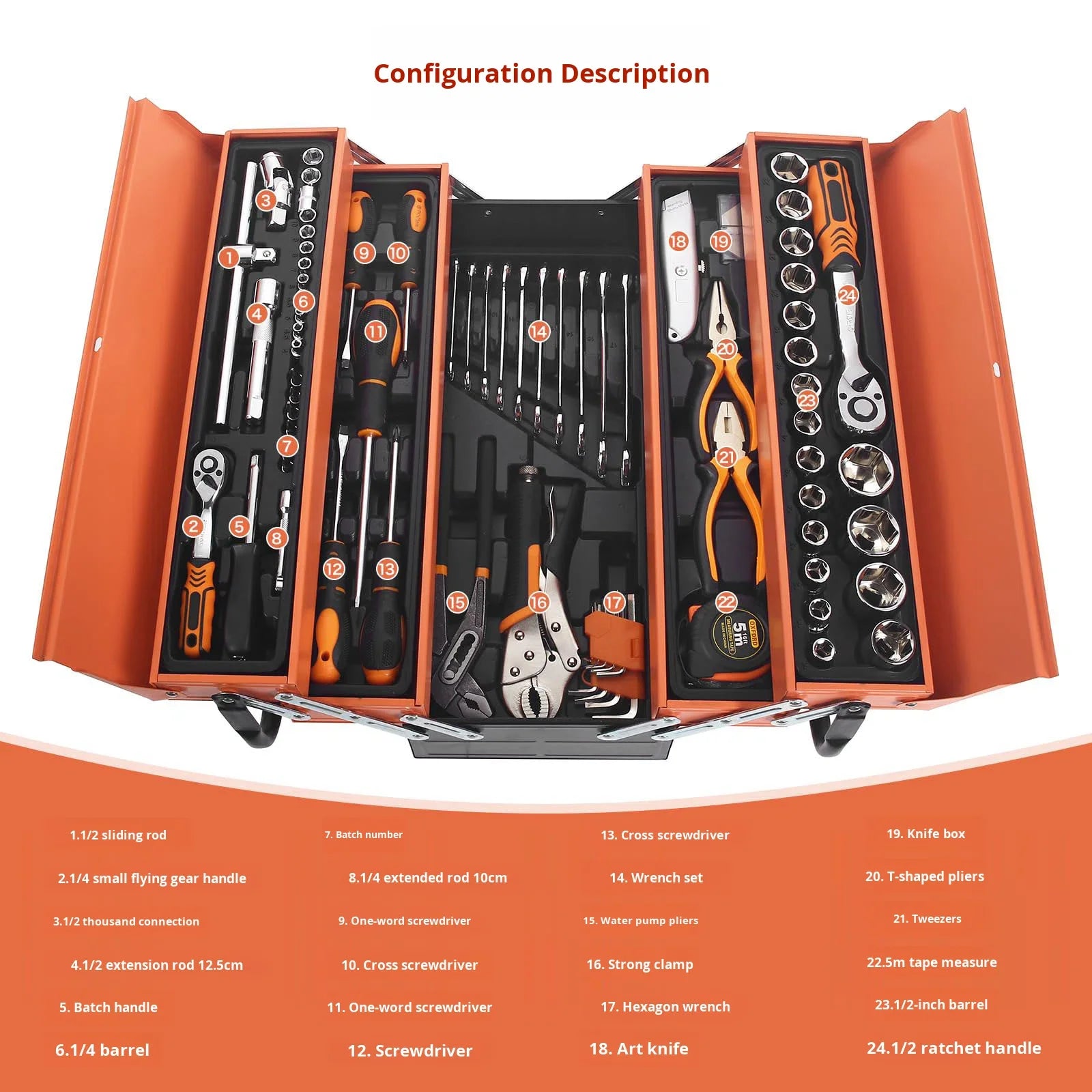 Hand Tools OEM 1 Year 85-Piece Repair Tool Sets Multi-Functional 72-Tooth Ratchet Wrench Socket Combination Pliers Screwdriver