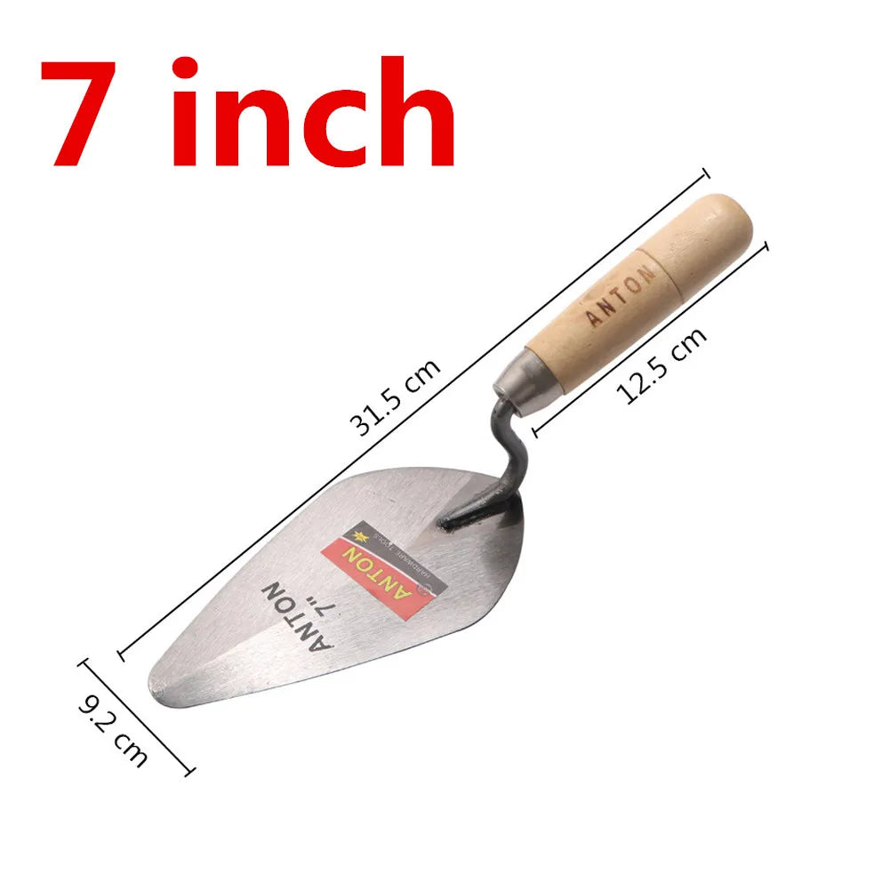 6/7 Inch Construction Tools Putty Knife Brick Trowel Laying Carbon Steel Blade Pointing Plaster Tool Carbon Steel Trowel  Tools