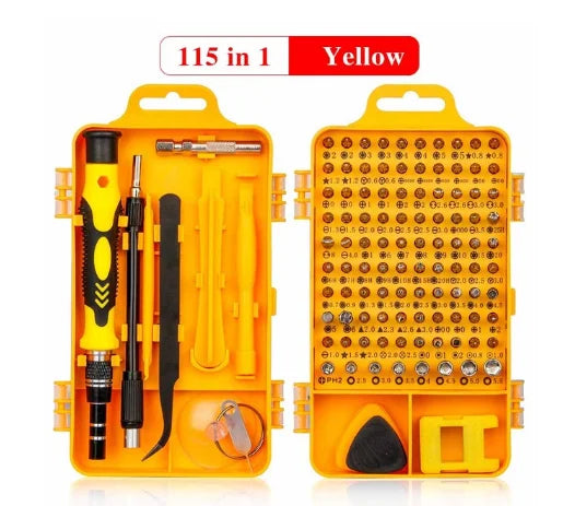 115-in-1 Precision Multi-Function Chrome Vanadium Steel Screwdriver Set Carbon Steel Hand Tools OEM