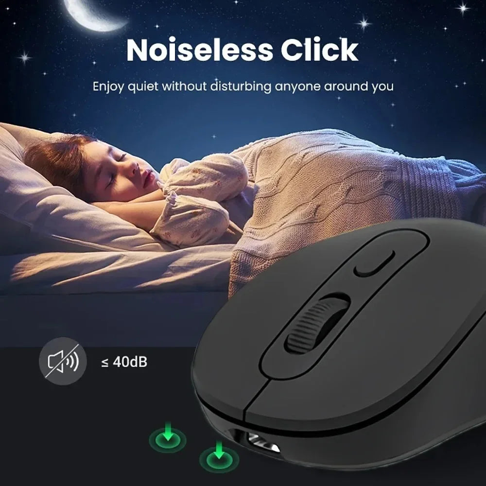 Bluetooth 5.2 Mouse 2.4G Wireless Mouse Rechargeable Dual Mode Gaming Mouse Silent Mouse 1600 DPI Mice For PC Laptop MacBook Pro