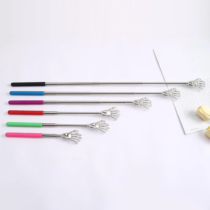 1 Piece Extendable Back Scratcher Portable Telescoping Metal Stainless Steel Back Scratchers Hand Massager