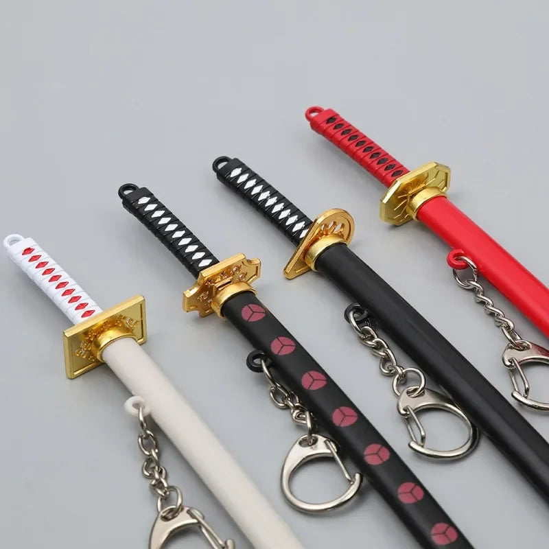 6.3inch Metal Roronoa Zoro Katana Keychain Small Anime Zoro Sword Ninja Knife Real Japanese Katana original Samurai Sabre Gift