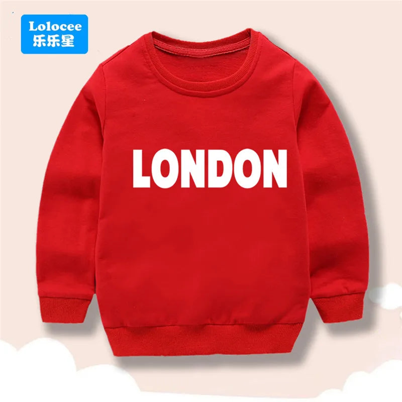 Kids Sweatshirt Paris Eiffel Tower Print Boys Casual Long Sleeve Pullover Top, High-Quality Children's Fashion Daily Wear BLTBZ1