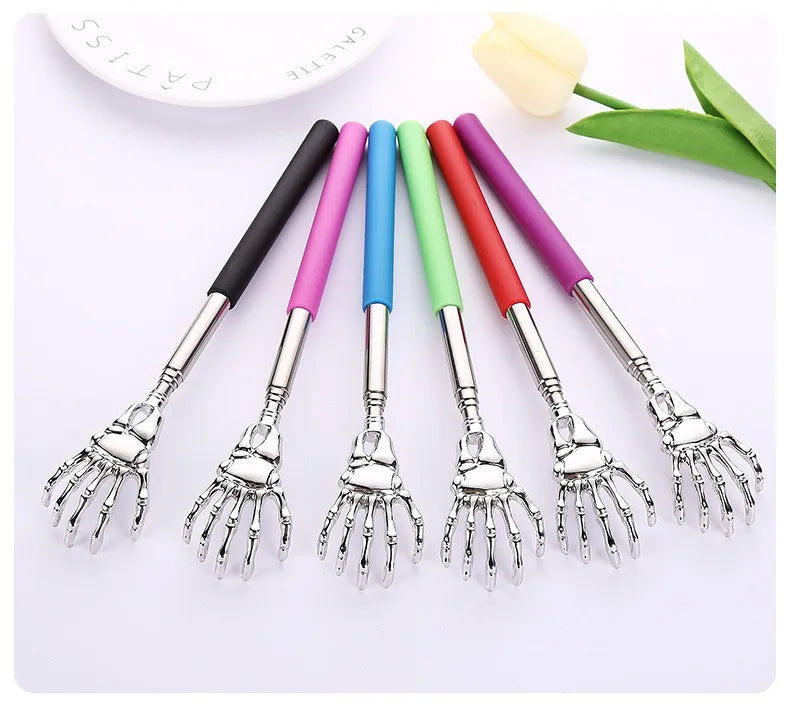 1 Piece Extendable Back Scratcher Portable Telescoping Metal Stainless Steel Back Scratchers Hand Massager